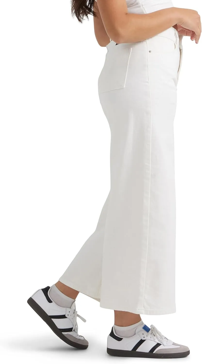 Wrangler Women's High-Rise Wide Leg A-line Crop Jean