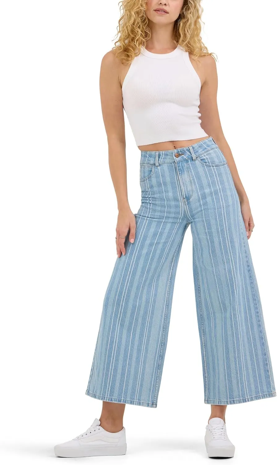 Wrangler Women's High-Rise Wide Leg A-line Crop Jean
