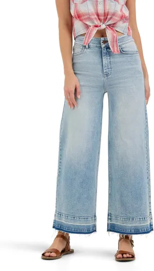 Wrangler Women's High-Rise Wide Leg A-line Crop Jean