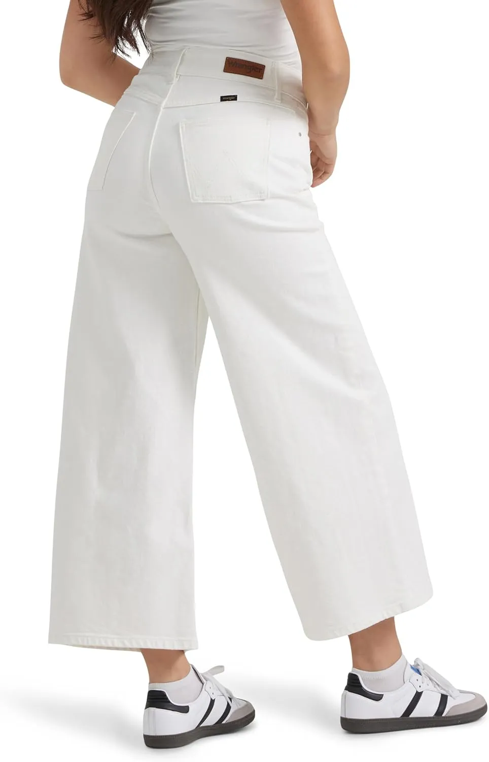 Wrangler Women's High-Rise Wide Leg A-line Crop Jean