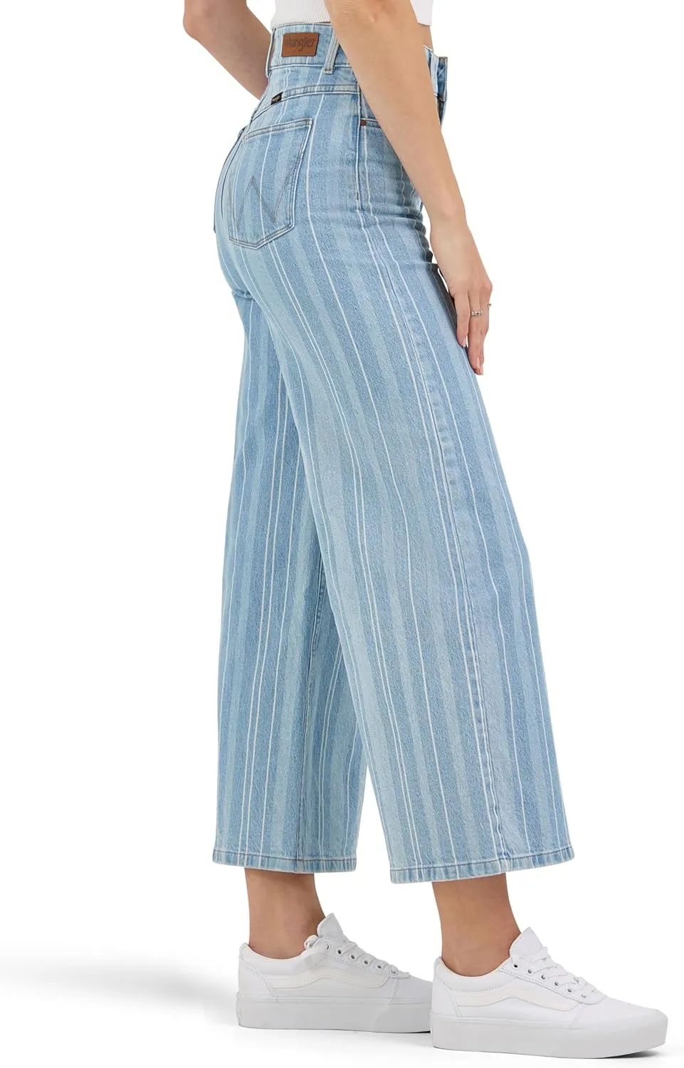 Wrangler Women's High-Rise Wide Leg A-line Crop Jean