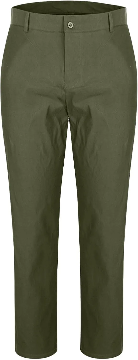 Xiaojmake Mens Chinos Pants Skinny Trousers Casual Wedding Suit Pants Slim Fit Dress Pants Stretch Flat-Front Tapered Slacks