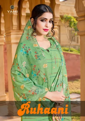 YAMI FASHION RUHAANI PURE VISCOSE OCCASIONAL WEAR EMBROIDERED DRESS