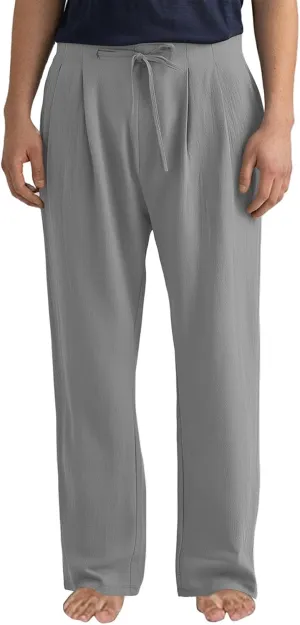ZYXTIM Linen Casual Foraml Trousers for Men Elastic Waist Loose Smart Work Pants Plus Size Summer Hawaiian Travel Outfits